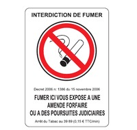 RAPPEL : INTERDICTION DE FUMER
